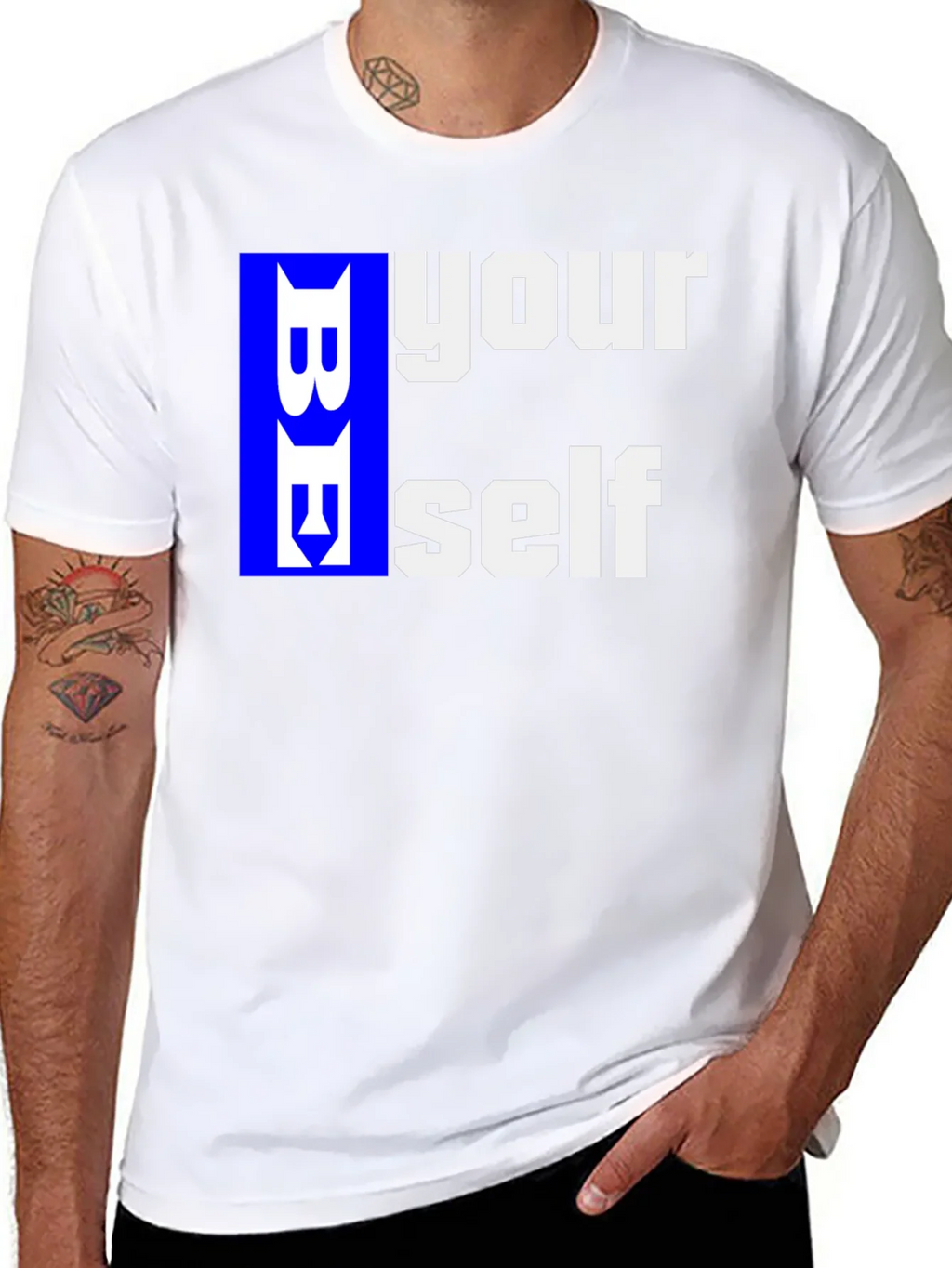 Be Yourself Graphic T-Shirt - Black Casual Tee product image 7