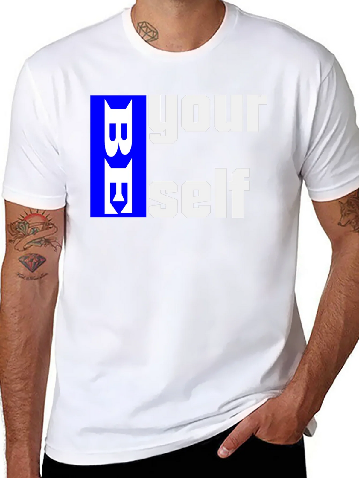 Be Yourself Graphic T-Shirt - Black Casual Tee product image 7
