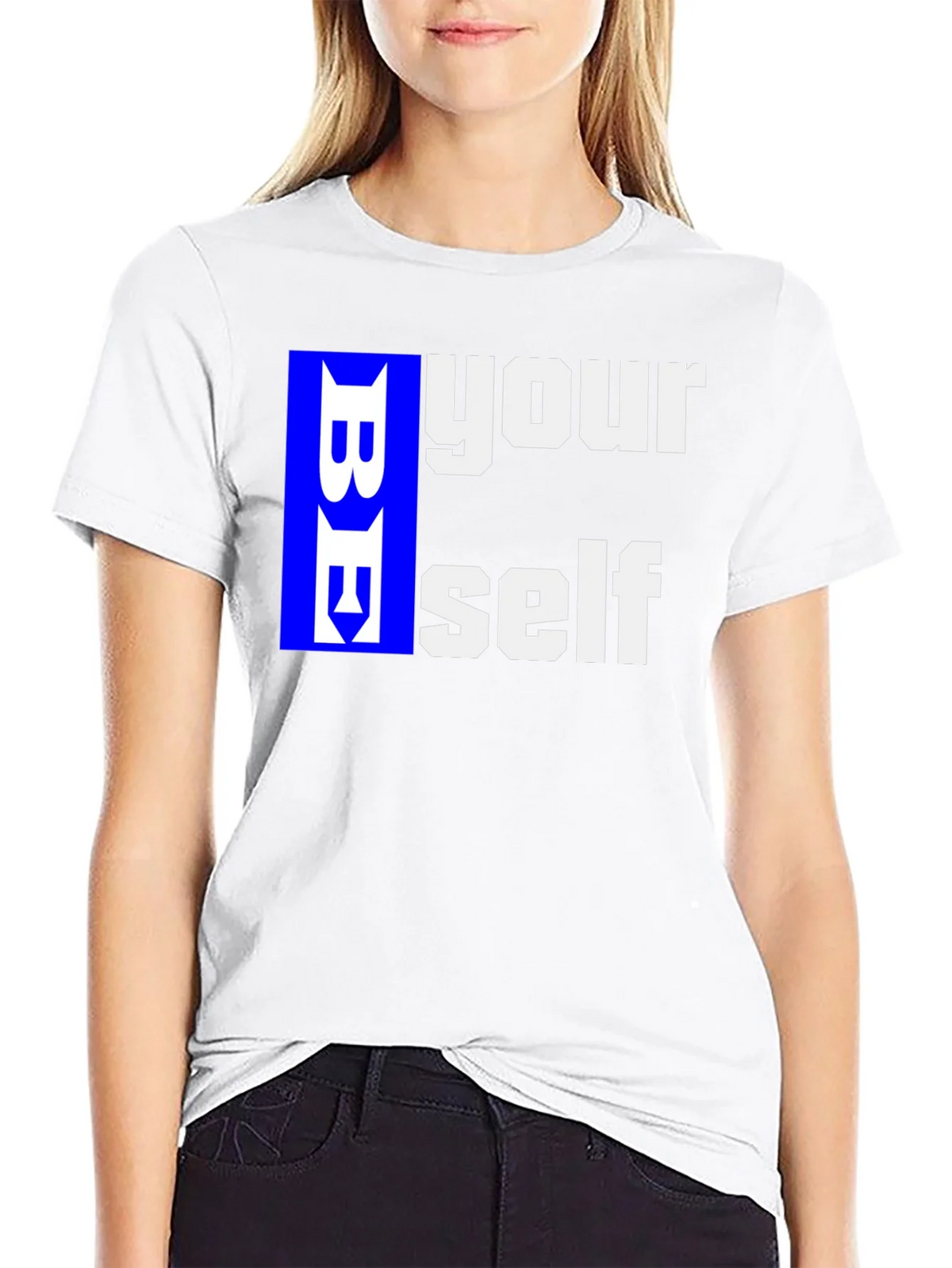 Be Yourself Graphic T-Shirt - Black Casual Tee product image 8