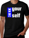 Be Yourself Graphic T-Shirt - Black Casual Tee product image 1
