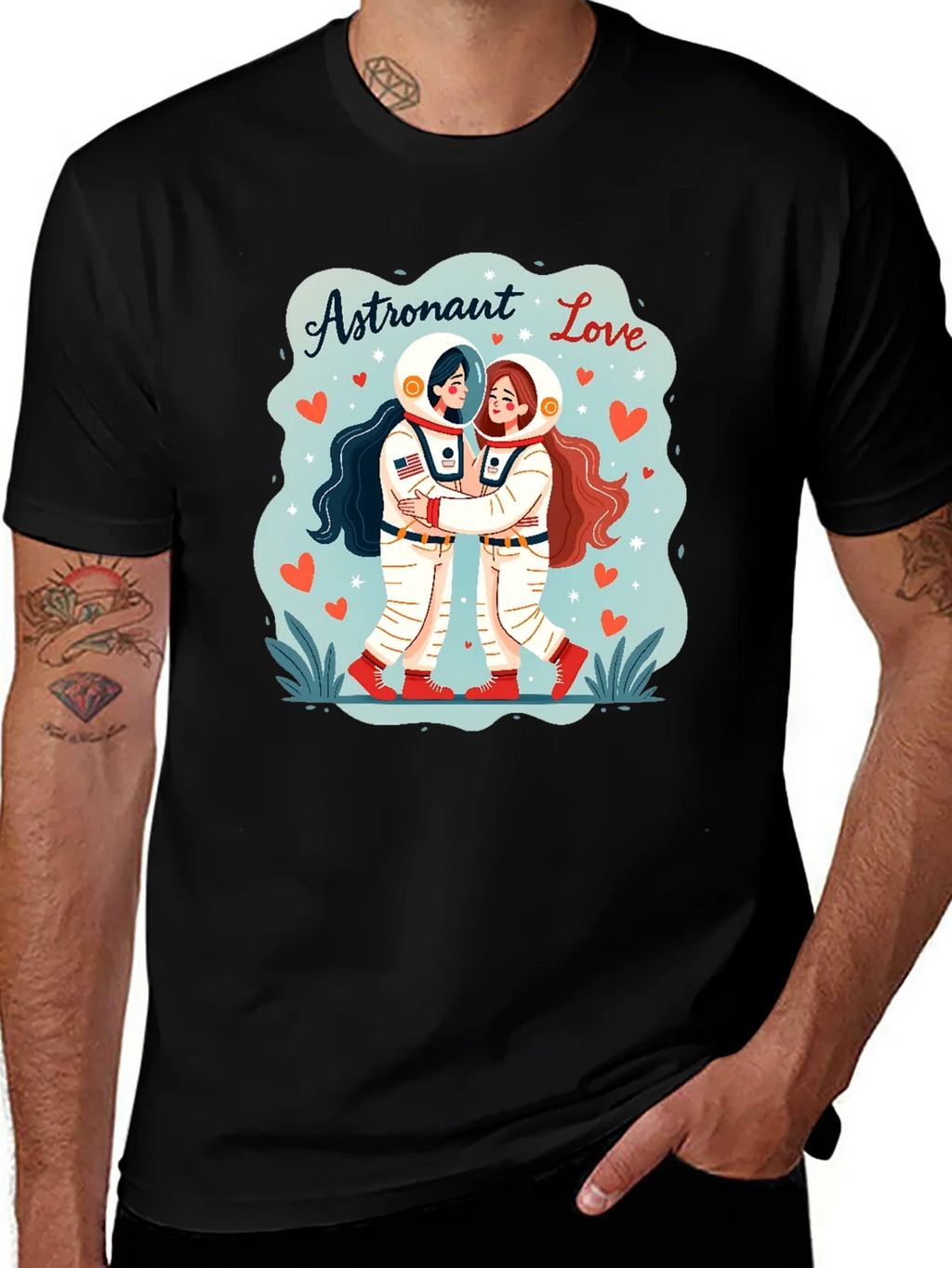 Astronaut Love Graphic T-Shirt product image 1