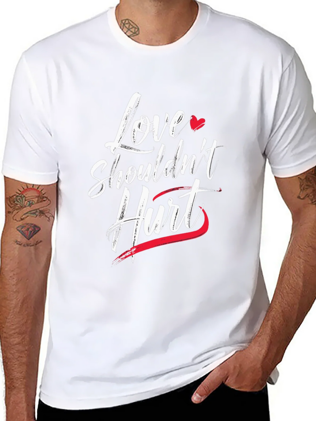 Love Shouldnt Hurt Graphic T-Shirt product image 7