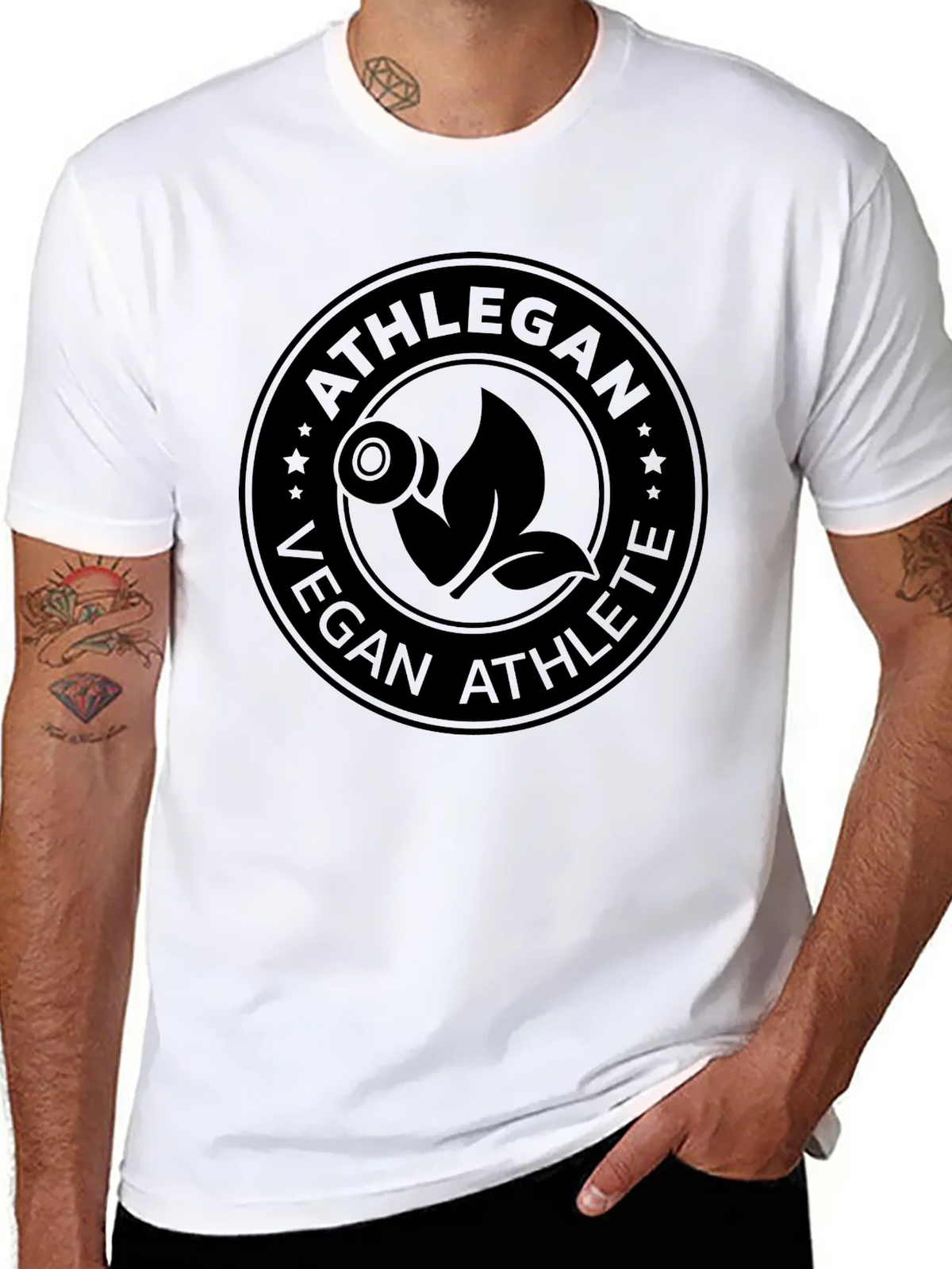 Athlegan Vegan Athlete Black T-Shirt product image 7