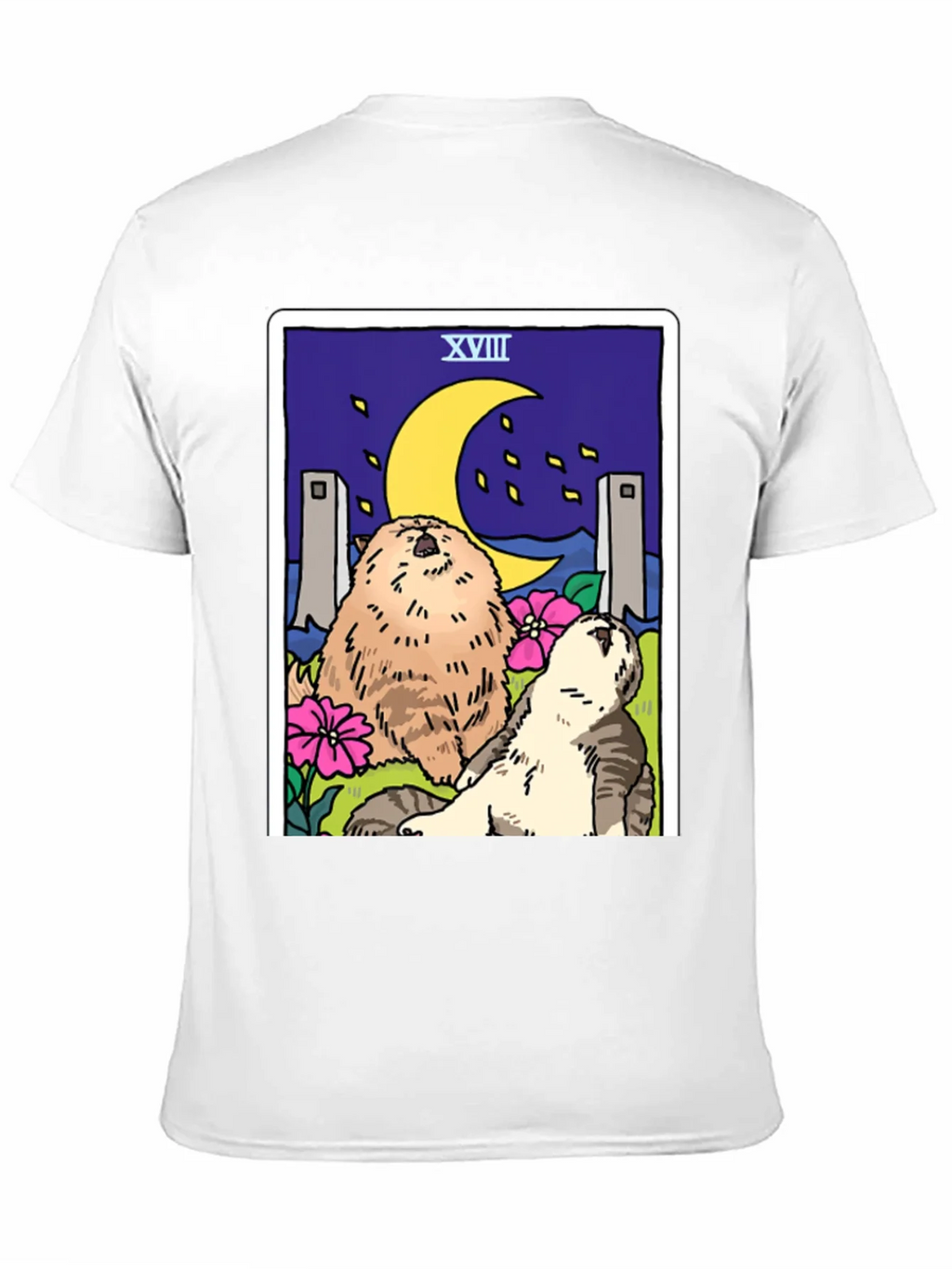 Moon Tarot Card Cats Graphic T-Shirt product image 10