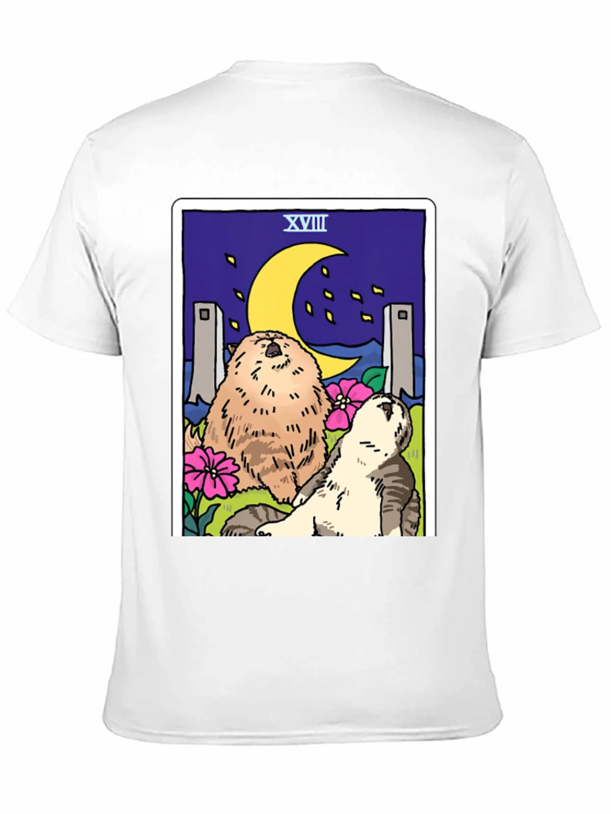 Moon Tarot Card Cats Graphic T-Shirt product image 10