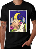 Moon Tarot Card Cats Graphic T-Shirt product image 1