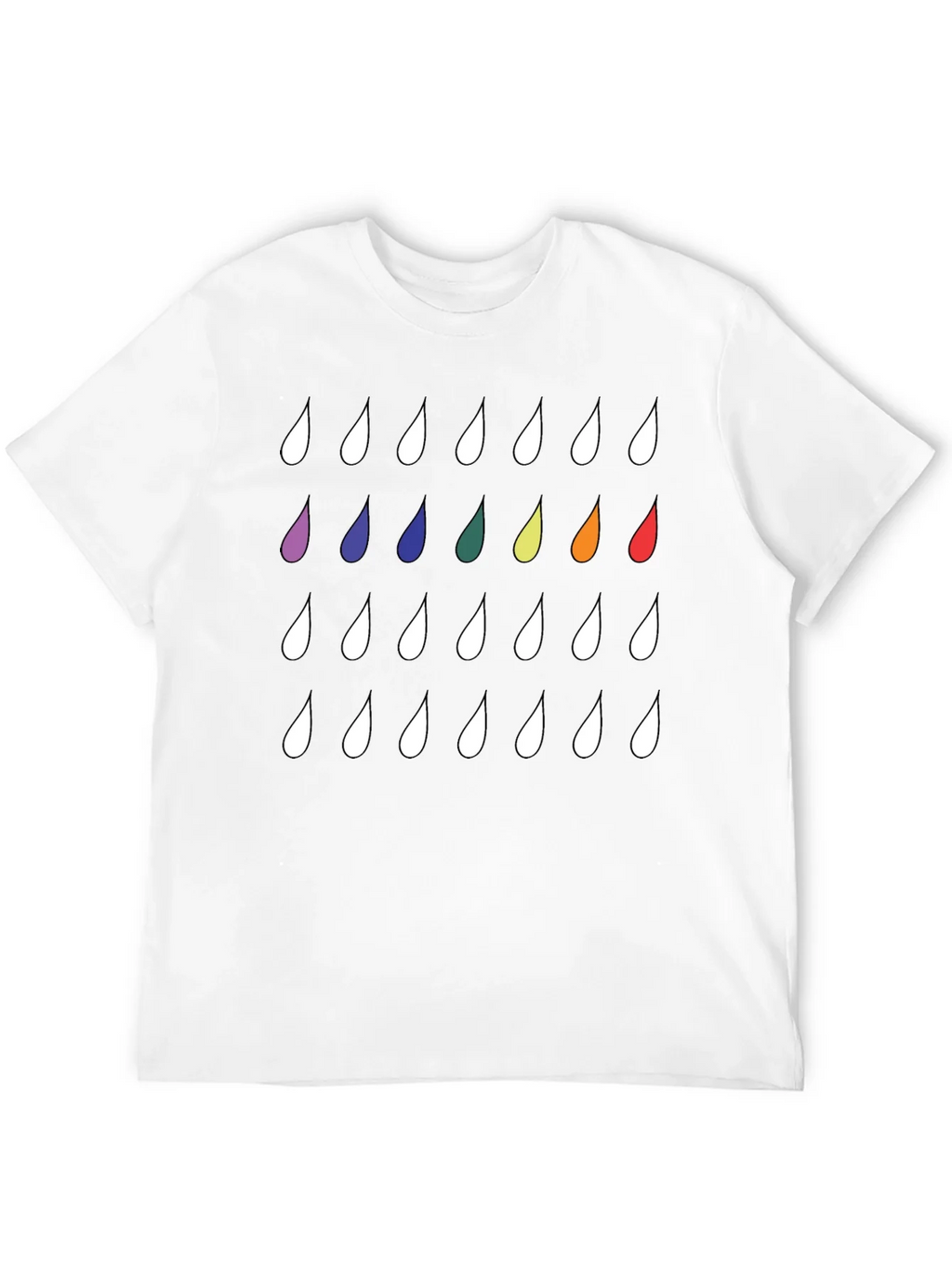 Rainbow Drops Black T-Shirt - Modern Casual Style product image 11