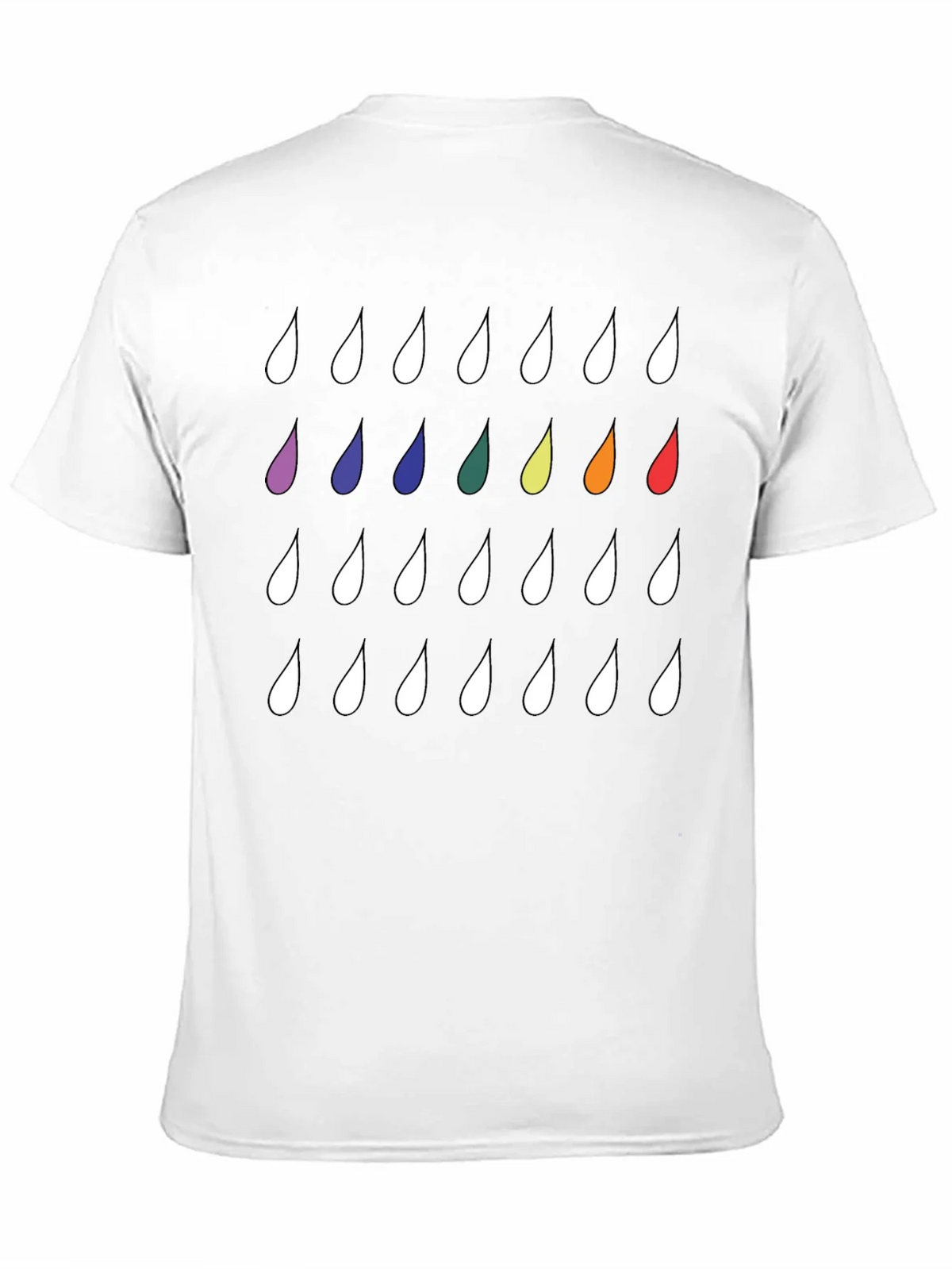 Rainbow Drops Black T-Shirt - Modern Casual Style product image 10