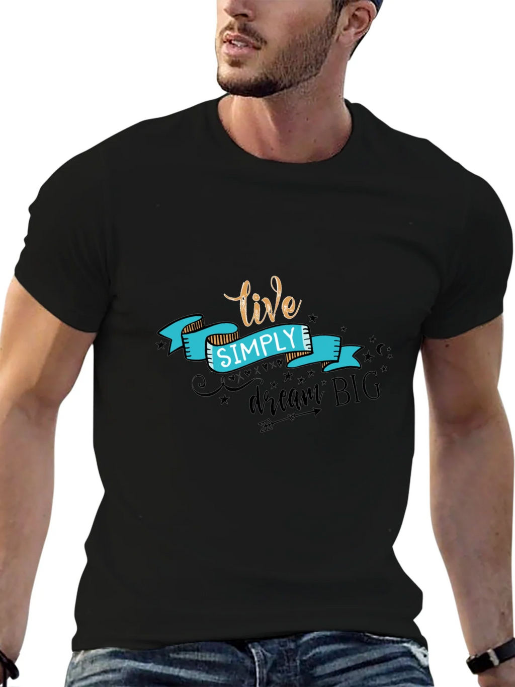 Live Simply T-Shirt - Black product image 6