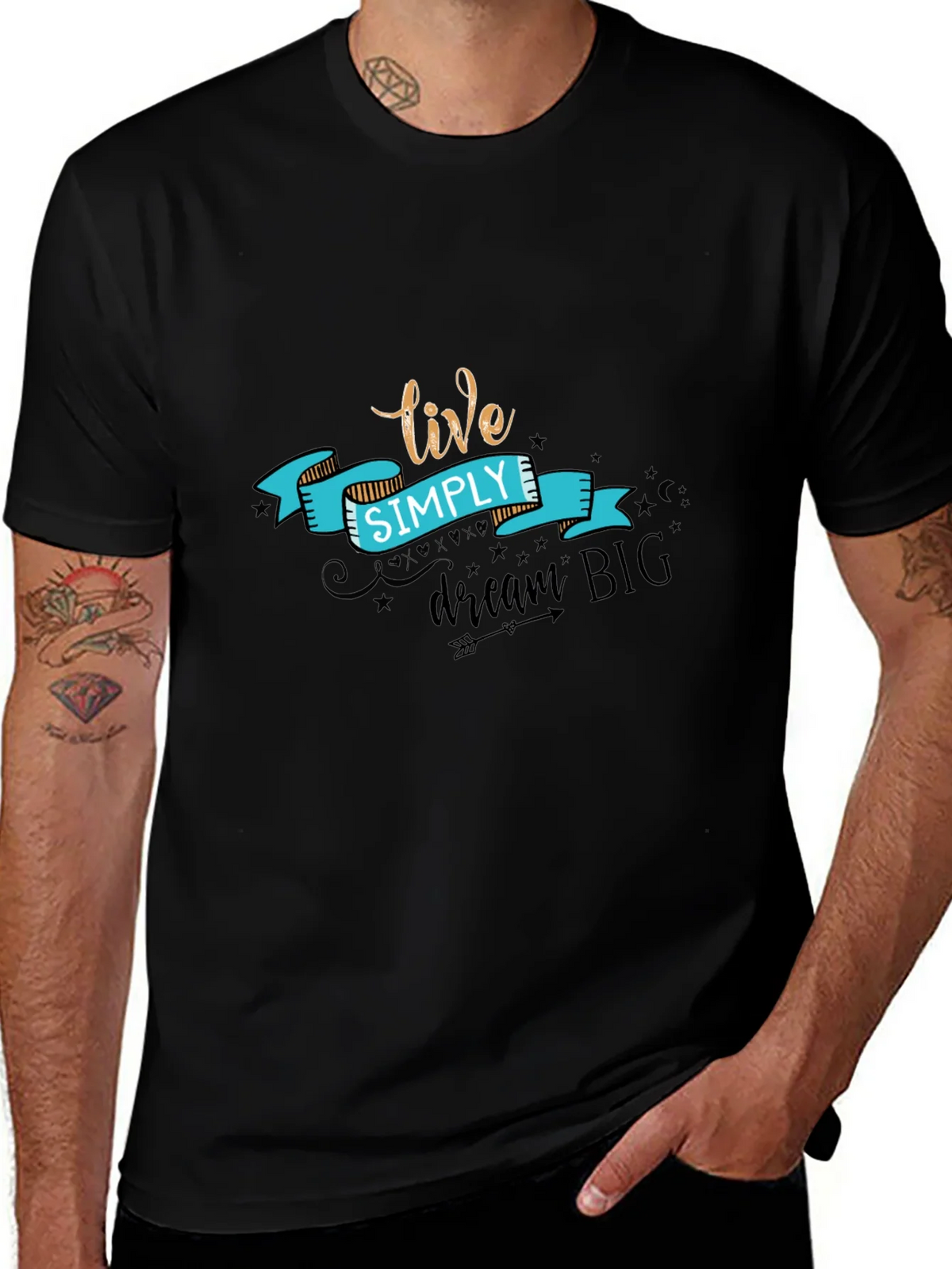 Live Simply T-Shirt - Black product image 1