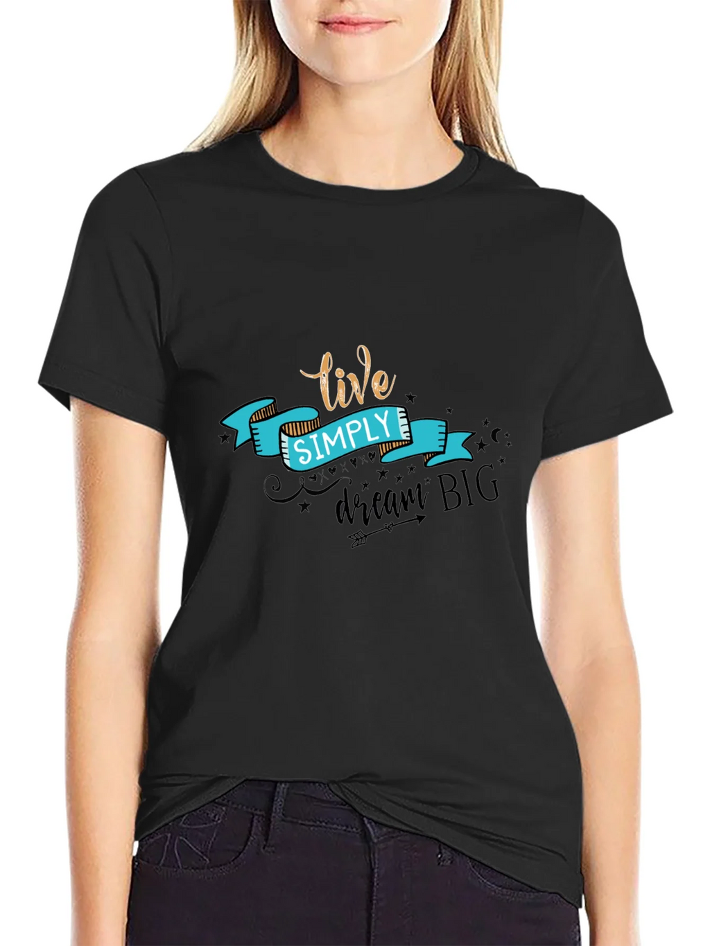Live Simply T-Shirt - Black product image 2
