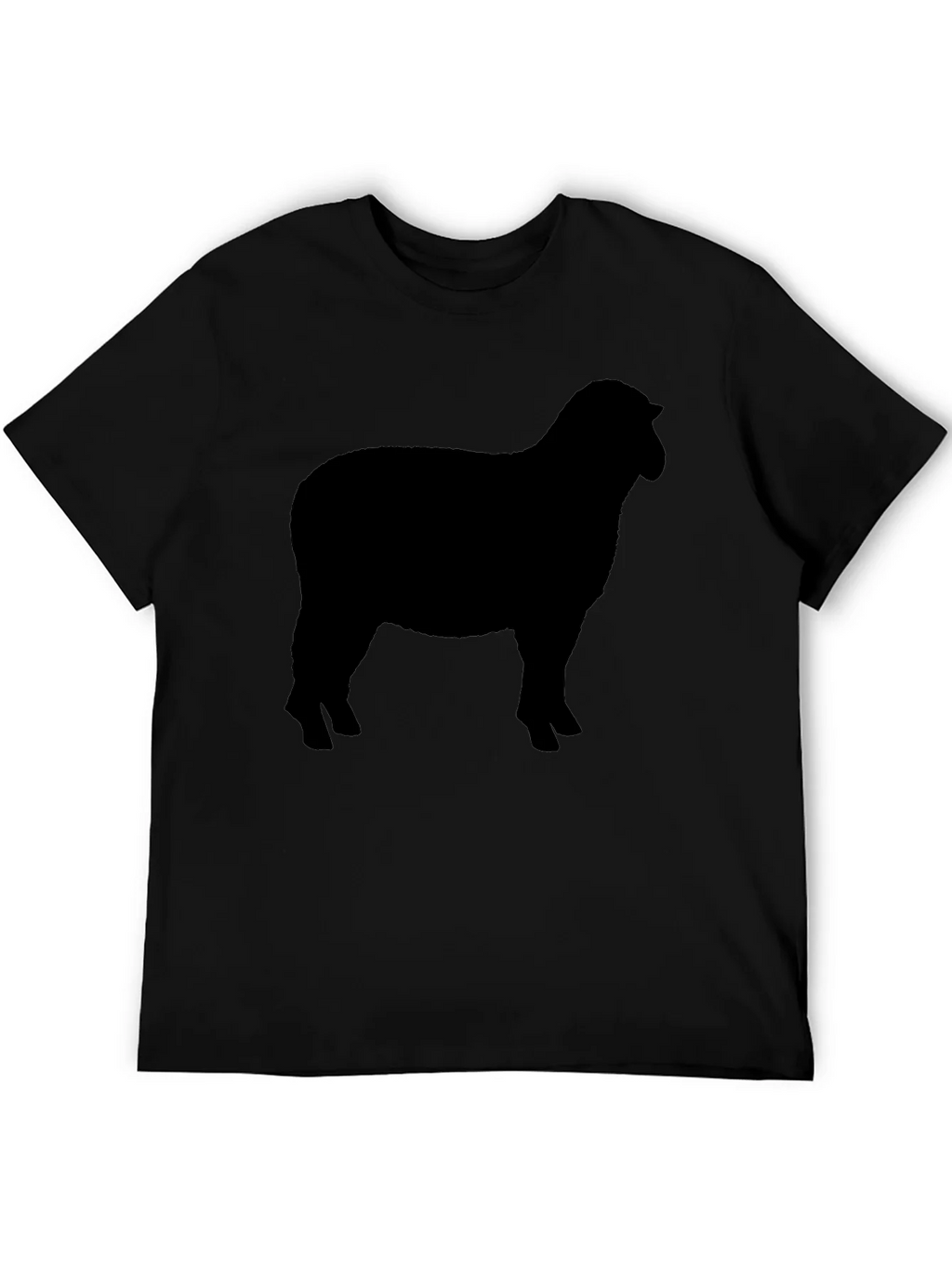 Sheep Silhouette Graphic Tee - Black Cotton T-Shirt product image 5