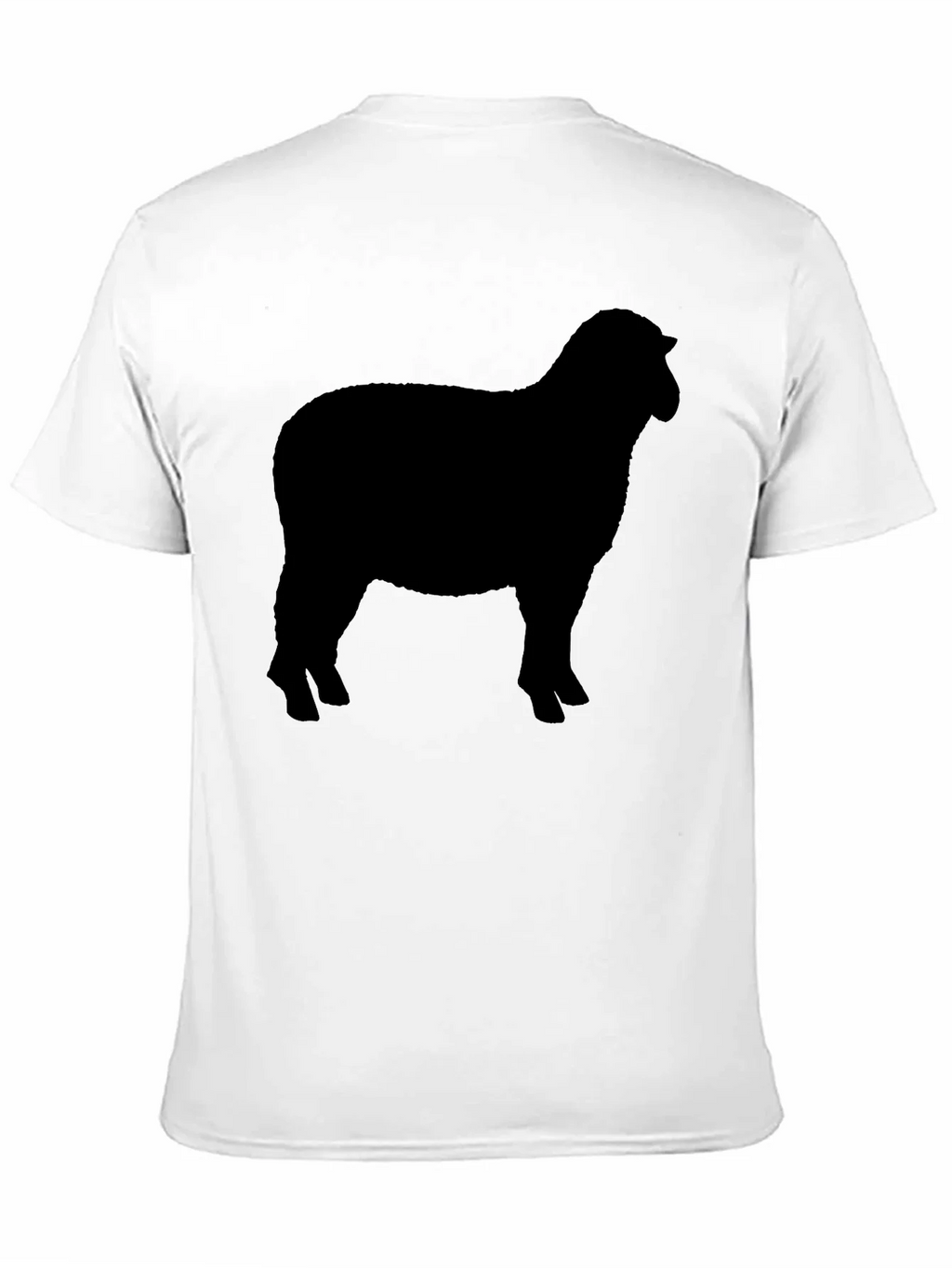 Sheep Silhouette Graphic Tee - Black Cotton T-Shirt product image 10