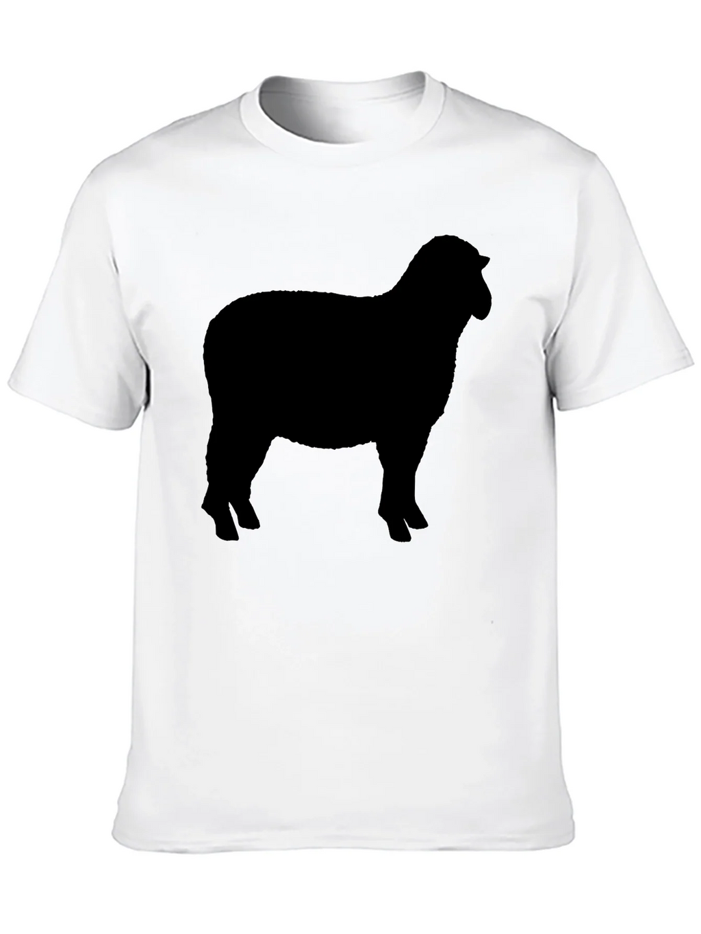 Sheep Silhouette Graphic Tee - Black Cotton T-Shirt product image 9