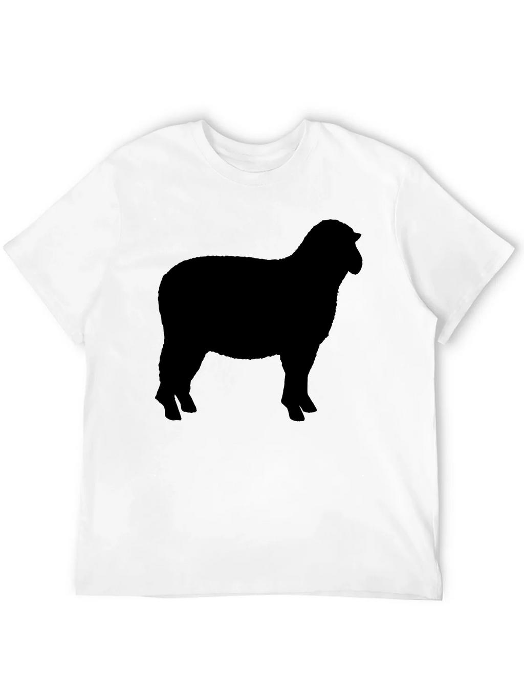 Sheep Silhouette Graphic Tee - Black Cotton T-Shirt product image 11