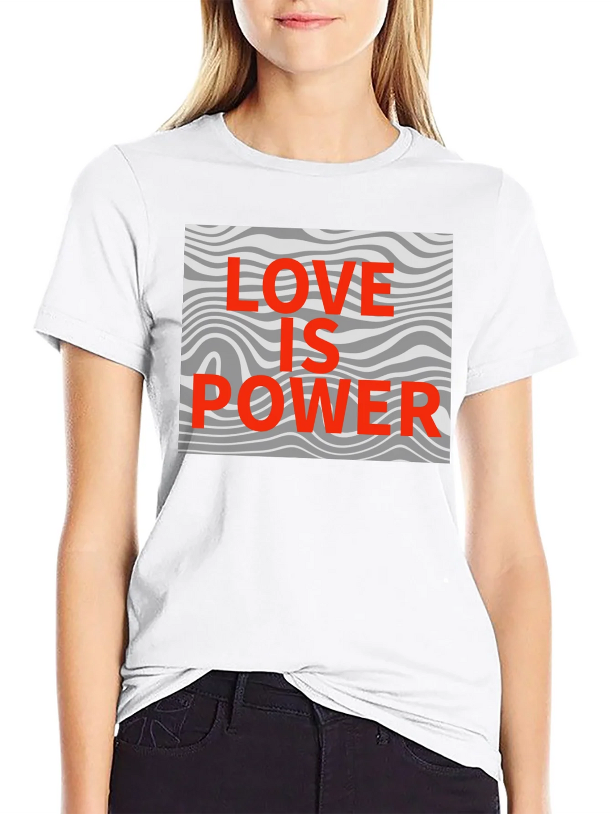 Love is Power Graphic Tee - Stylish Black T-Shirt product image 2