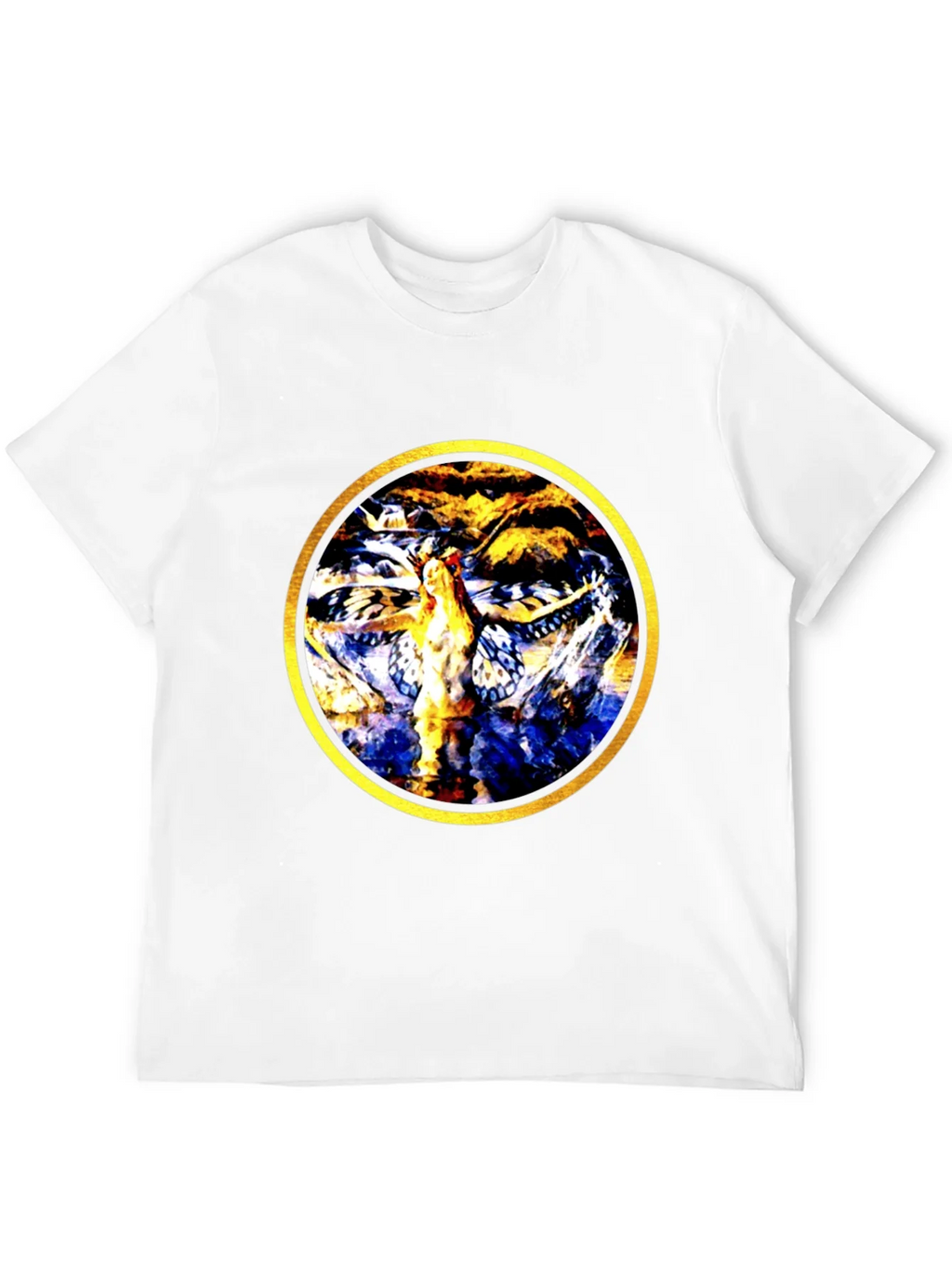 Abstract Butterfly Circle Graphic Tee product image 11