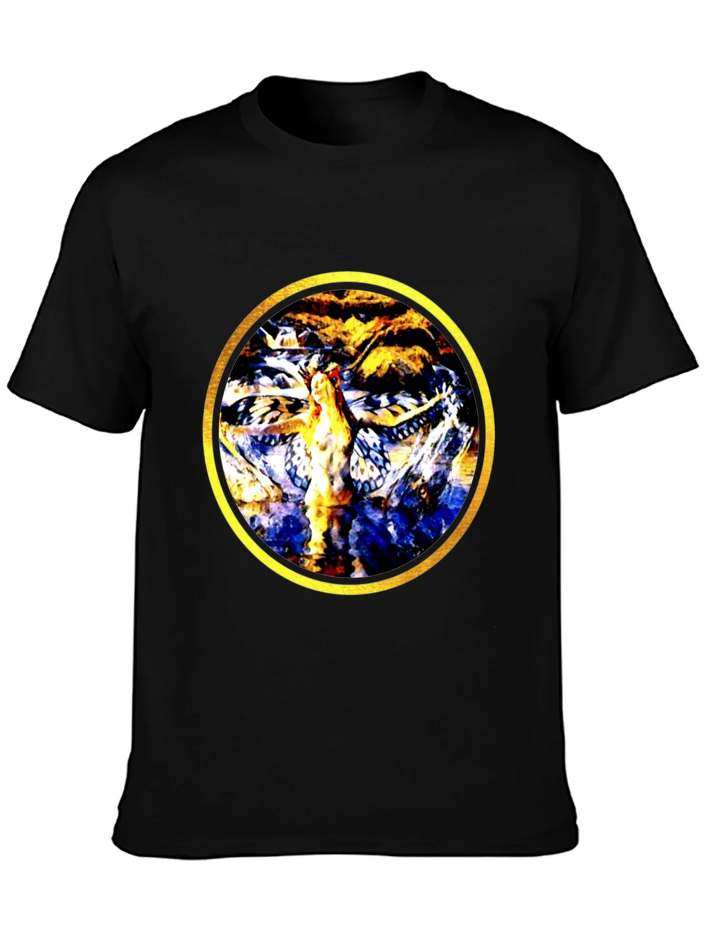 Abstract Butterfly Circle Graphic Tee product image 3