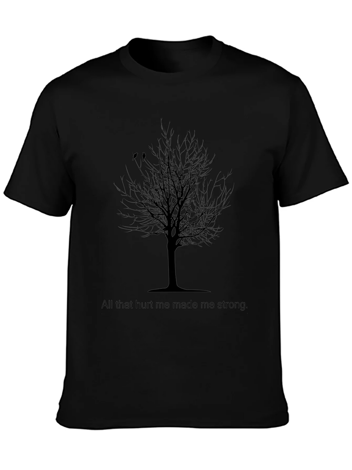 Tree Silhouette Graphic Tee - All That Hurt Made Me Strong product image 2