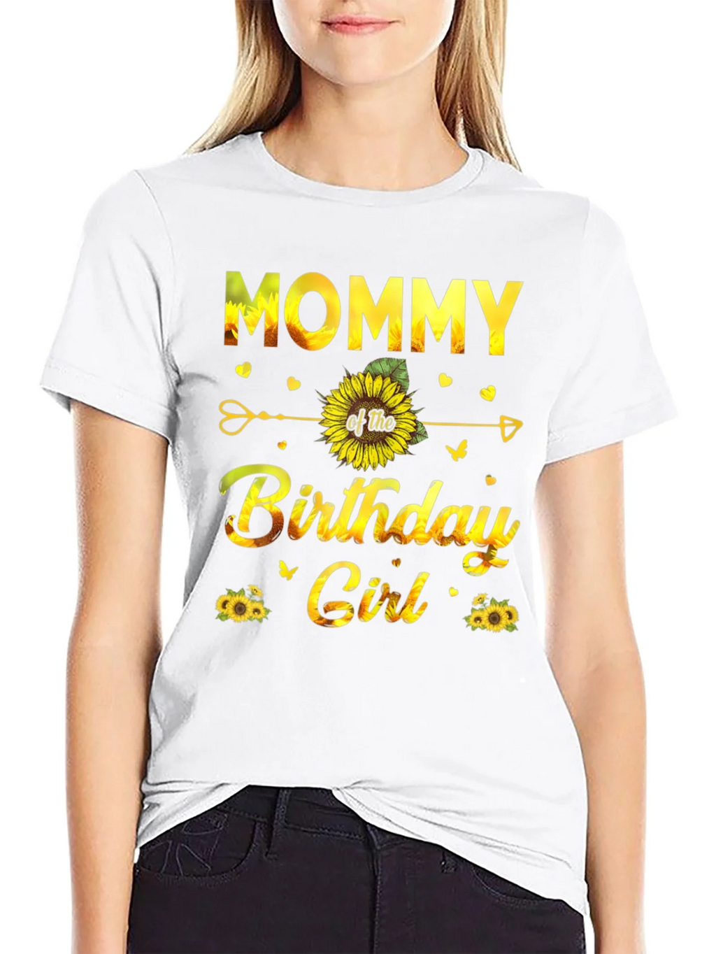 Mommy of the Birthday Girl Sunflower T-Shirt product image 8