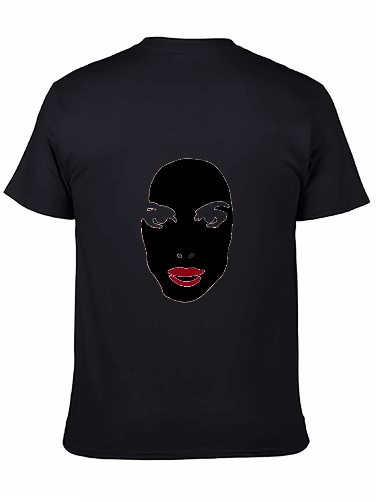 Abstract Face Graphic Tee - Stylish Black T-Shirt product image 4