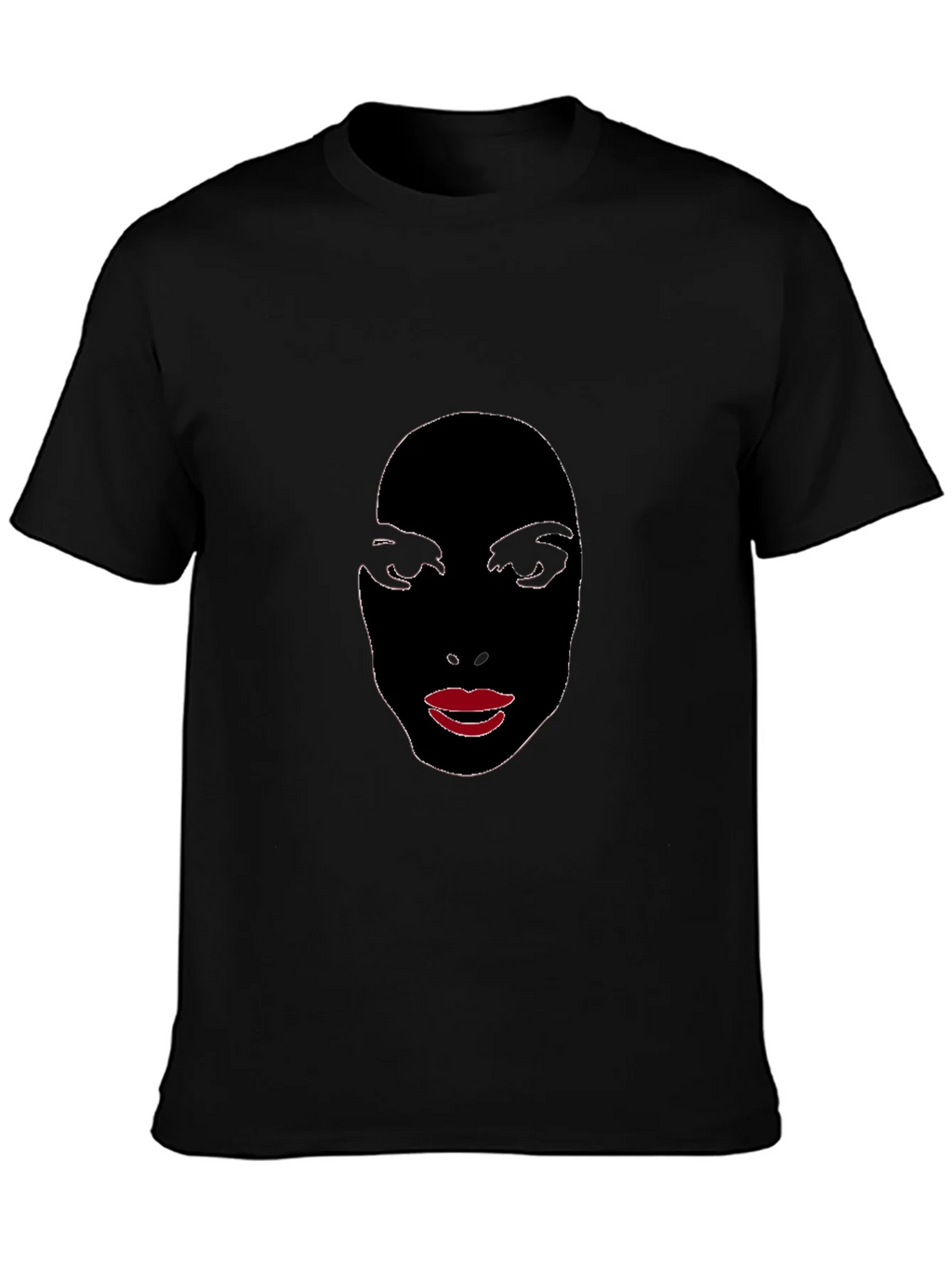 Abstract Face Graphic Tee - Stylish Black T-Shirt product image 3