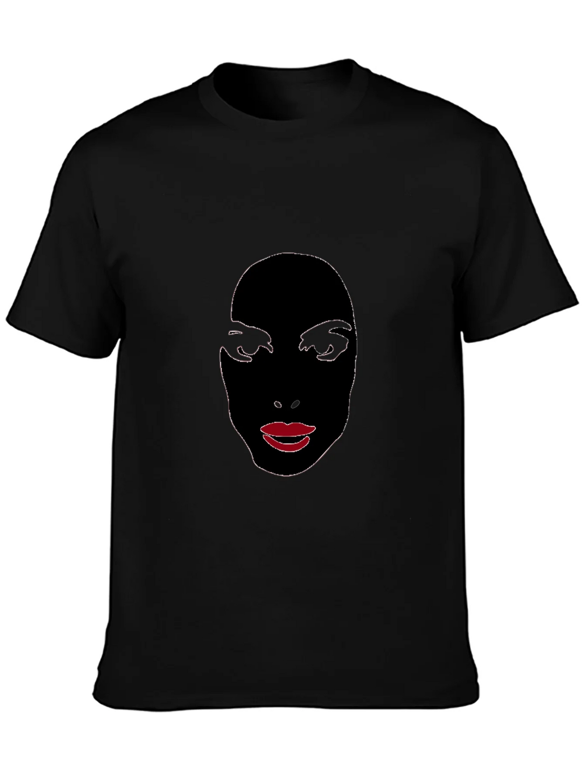 Abstract Face Graphic Tee - Stylish Black T-Shirt product image 3