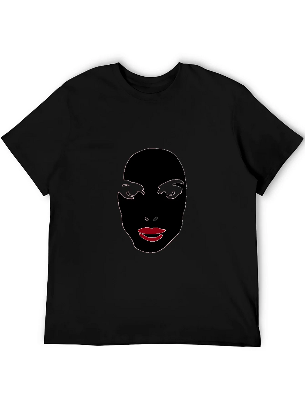 Abstract Face Graphic Tee - Stylish Black T-Shirt product image 5