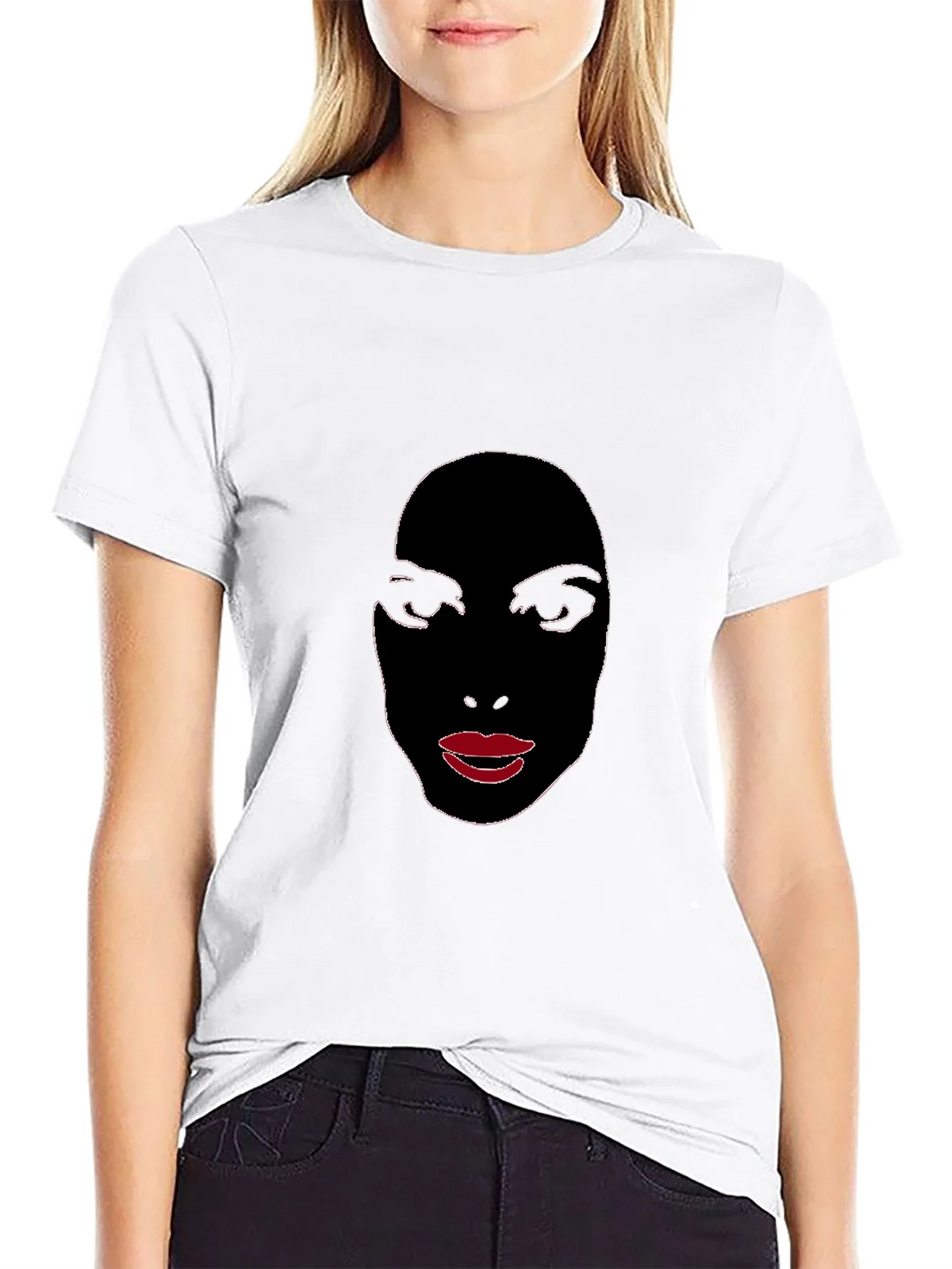 Abstract Face Graphic Tee - Stylish Black T-Shirt product image 8