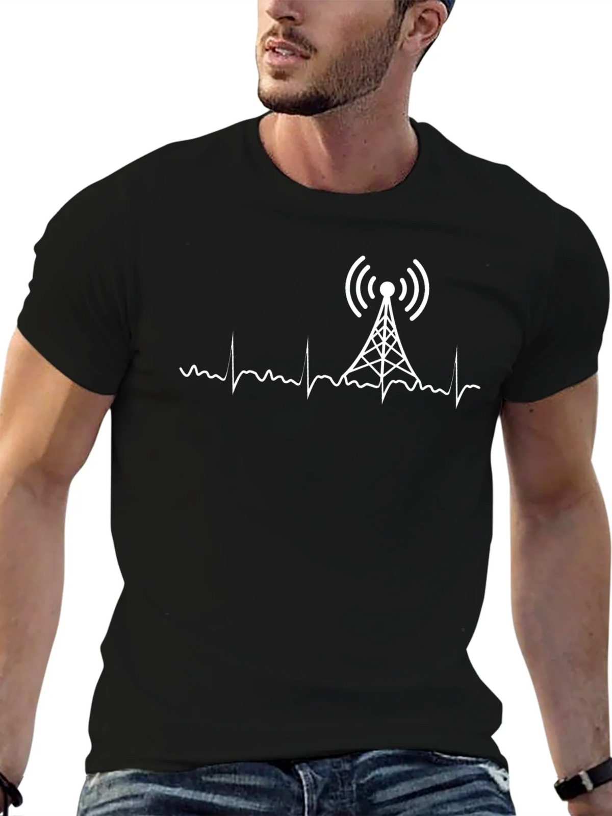 Radio Tower Heartbeat T-Shirt - Operator Gift product image 6