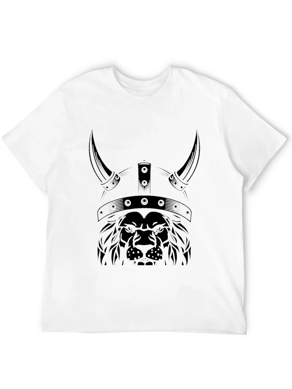 Lion Viking Helmet Graphic Tee - Black product image 11