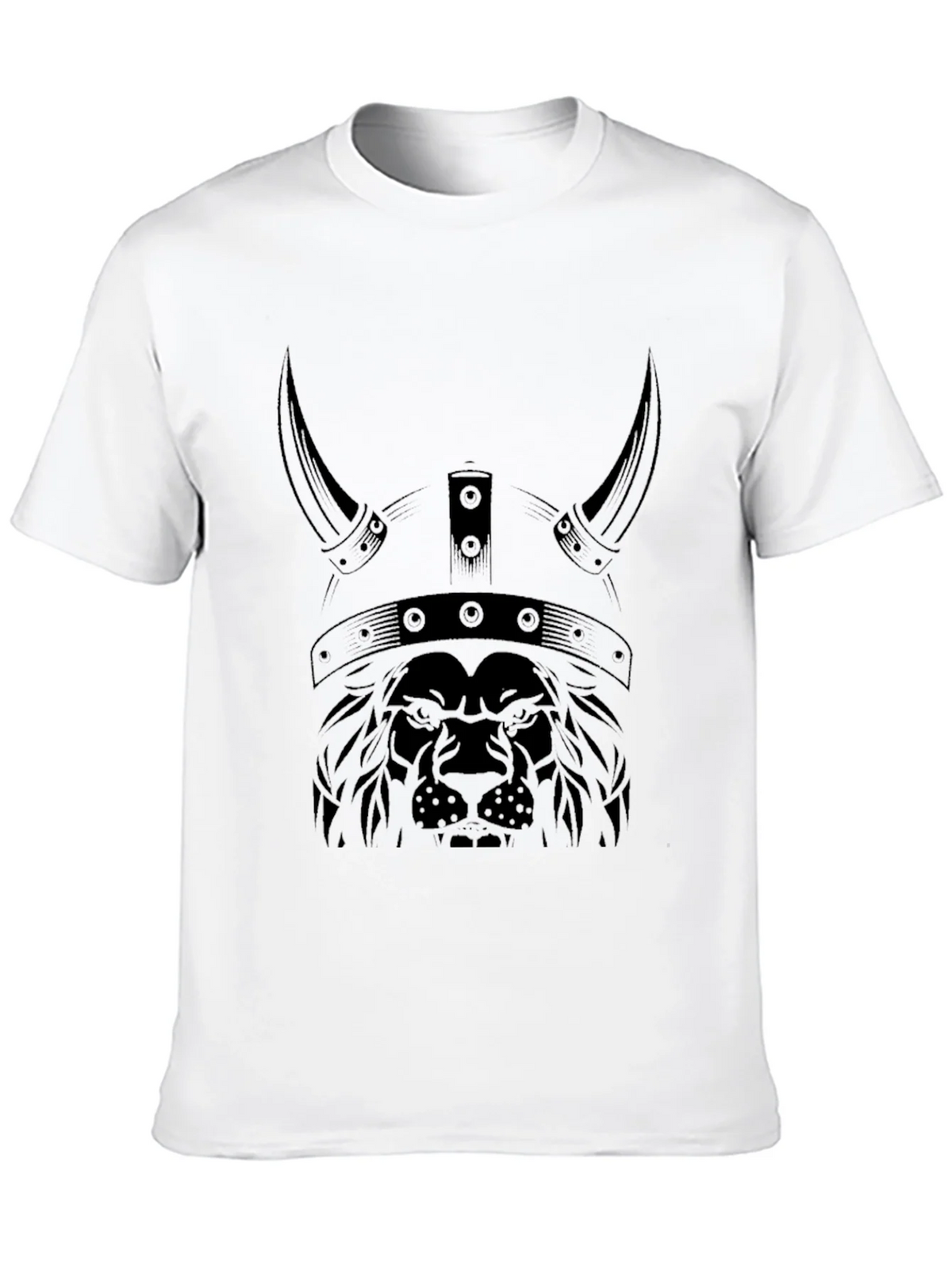 Lion Viking Helmet Graphic Tee - Black product image 9