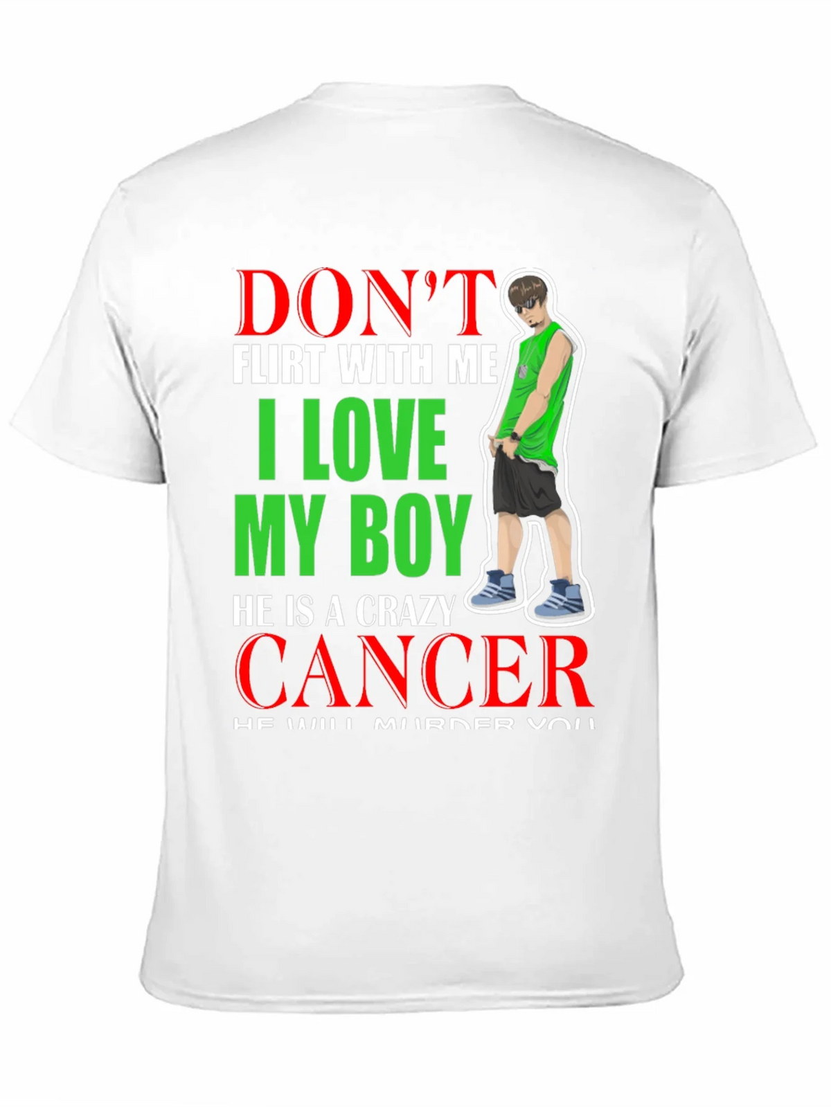 Dont Flirt T-Shirt: I Love My Boy Cancer product image 10