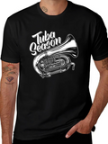 Tuba Season Black Graphic T-Shirt product image 1