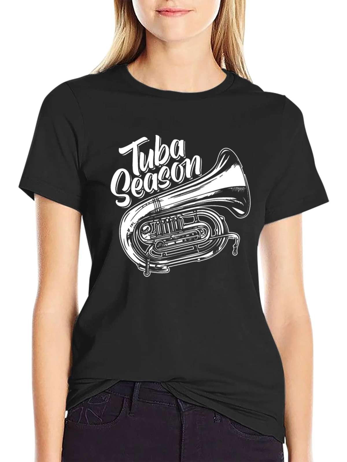 Tuba Season Black Graphic T-Shirt product image 2