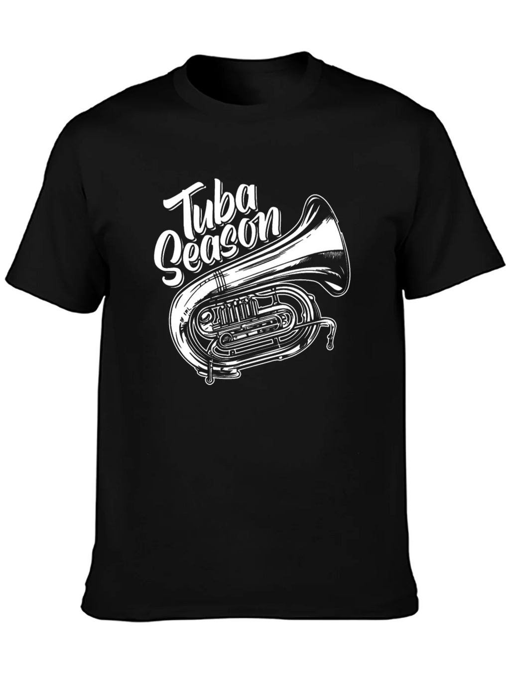 Tuba Season Black Graphic T-Shirt product image 3