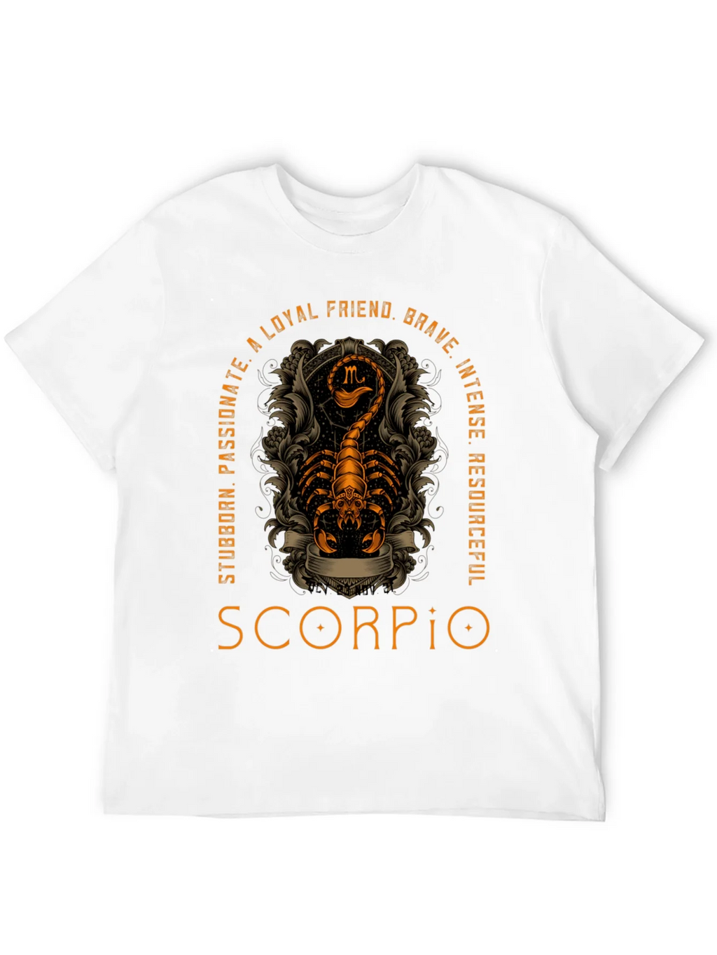 Scorpio Zodiac T-Shirt - Loyal Brave Passionate Design product image 8