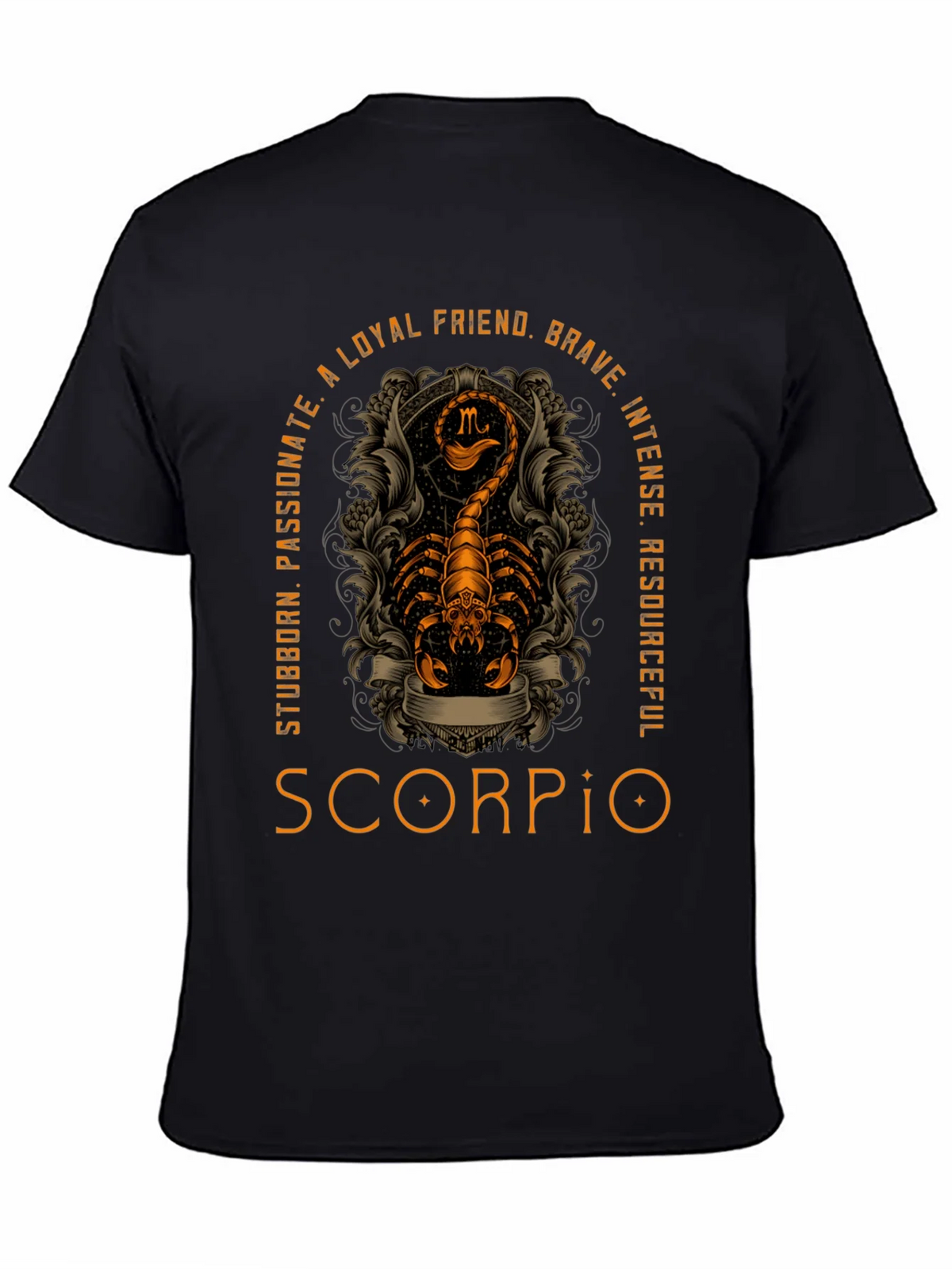 Scorpio Zodiac T-Shirt - Loyal Brave Passionate Design product image 3