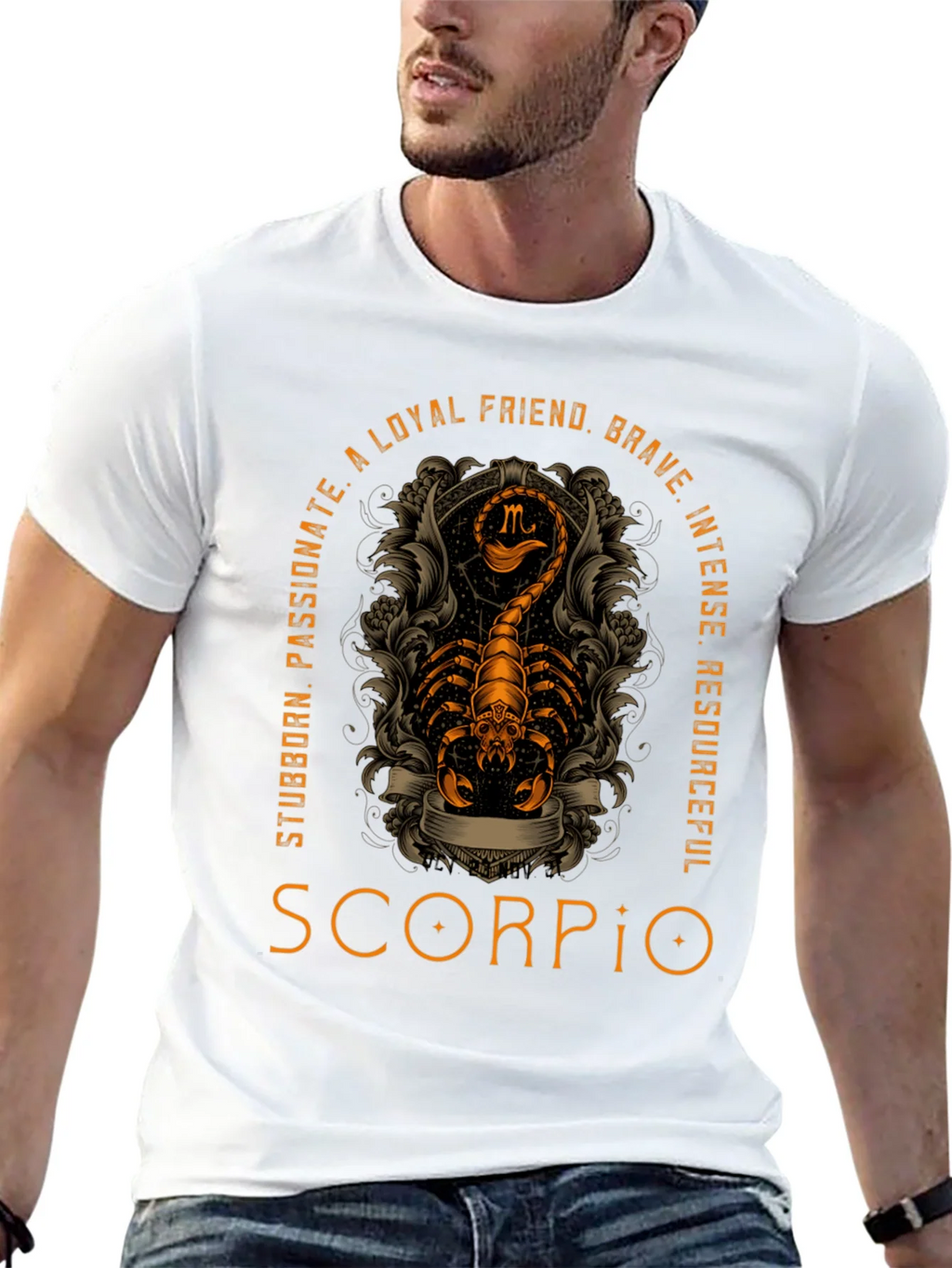Scorpio Zodiac T-Shirt - Loyal Brave Passionate Design product image 9