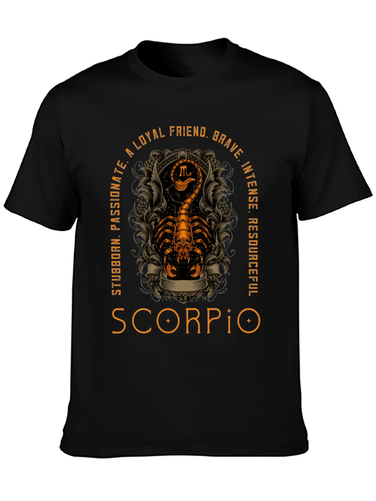 Scorpio Zodiac T-Shirt - Loyal Brave Passionate Design product image 2