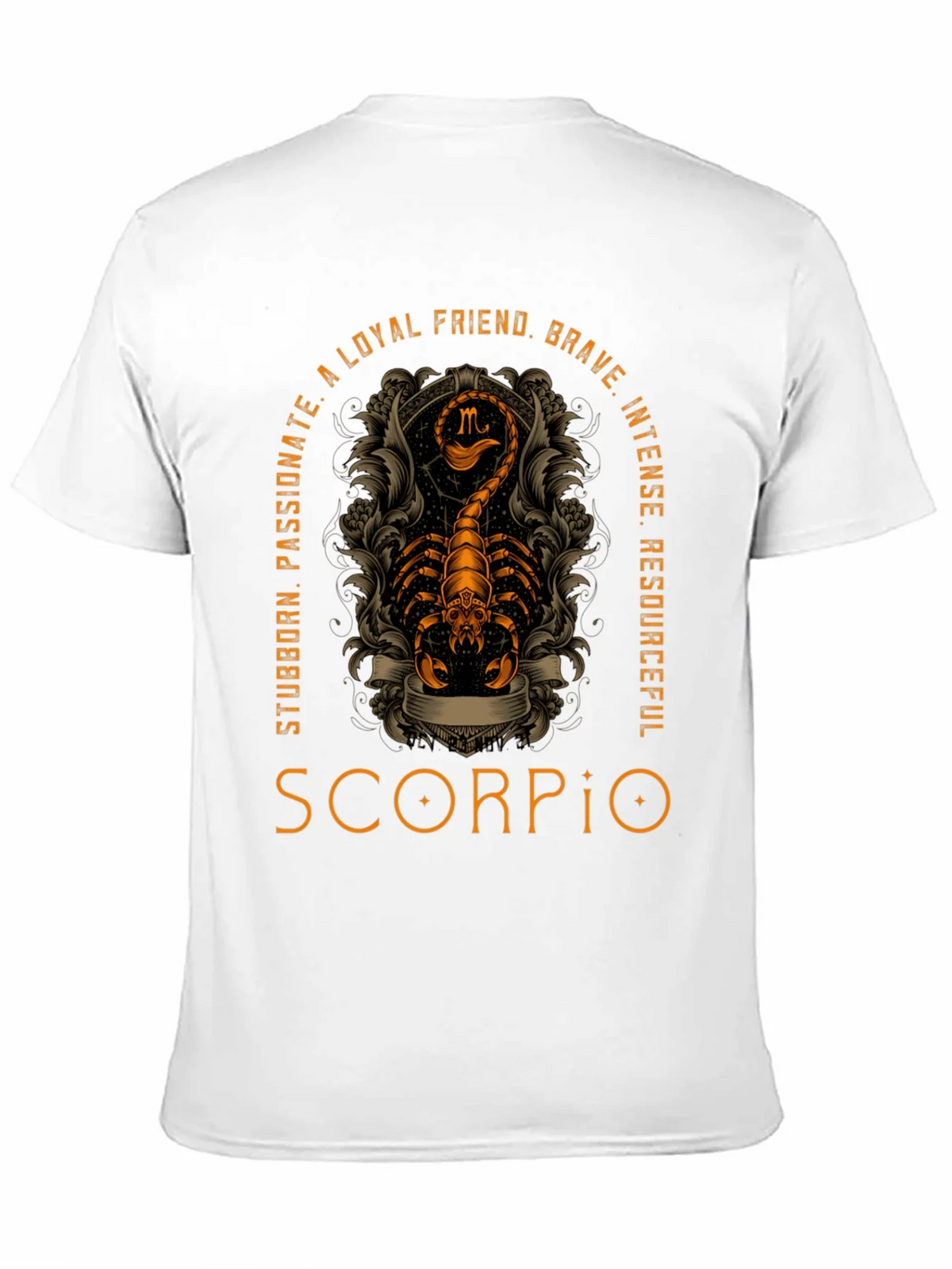 Scorpio Zodiac T-Shirt - Loyal Brave Passionate Design product image 7