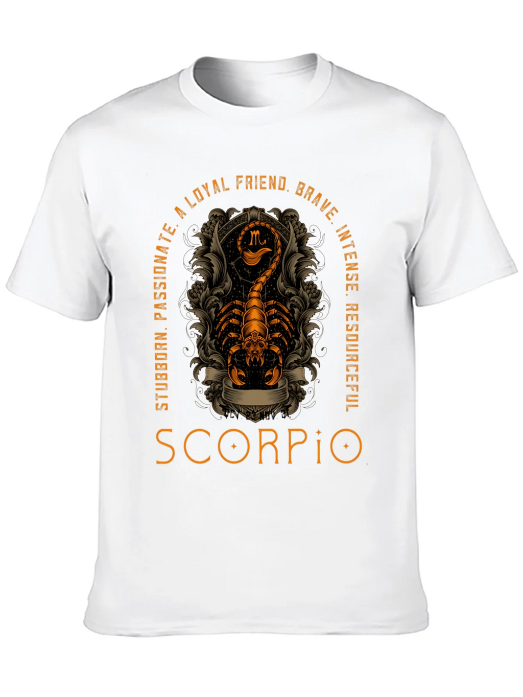 Scorpio Zodiac T-Shirt - Loyal Brave Passionate Design product image 6