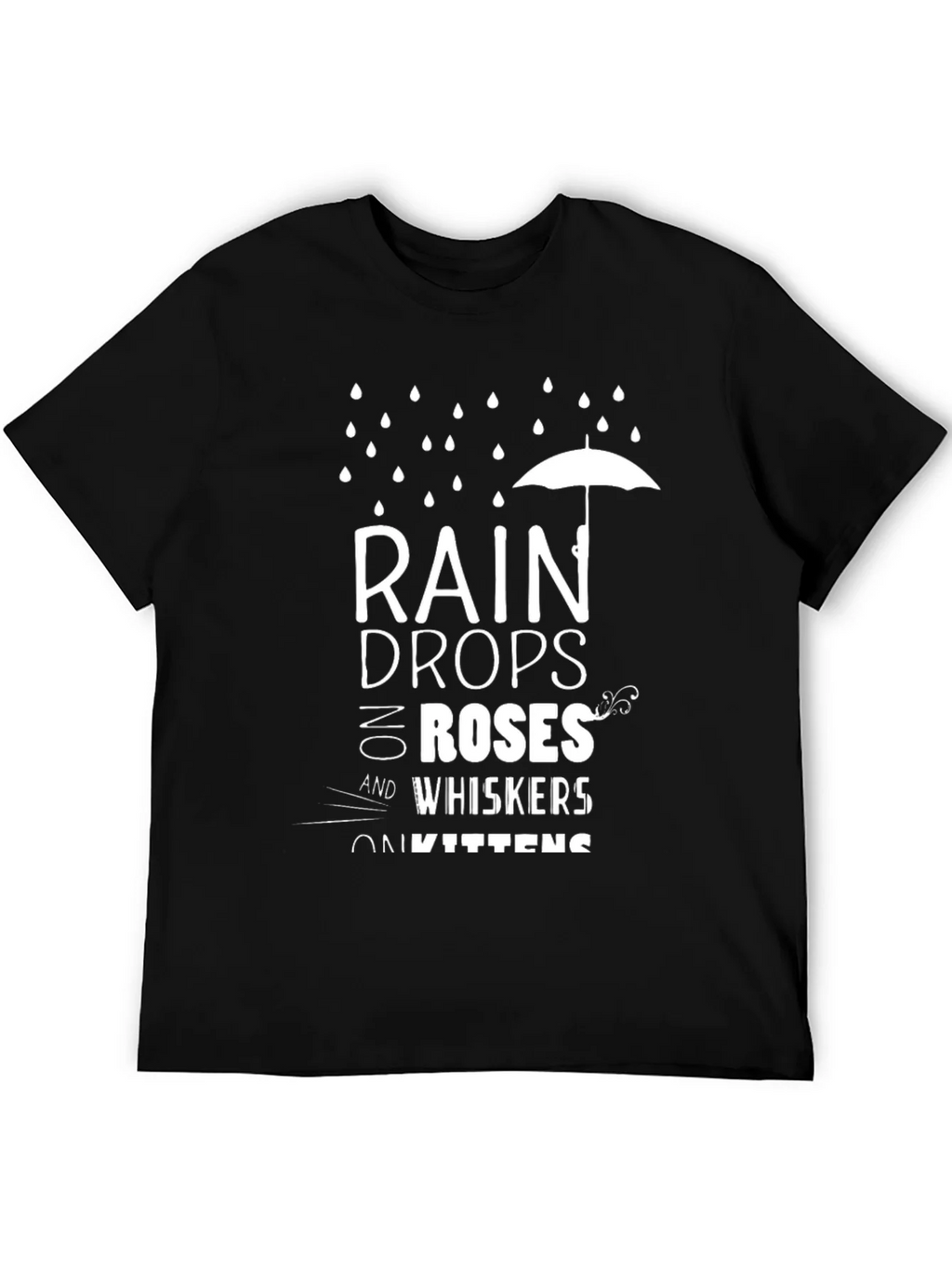 Raindrops on Roses T-Shirt - Black product image 5