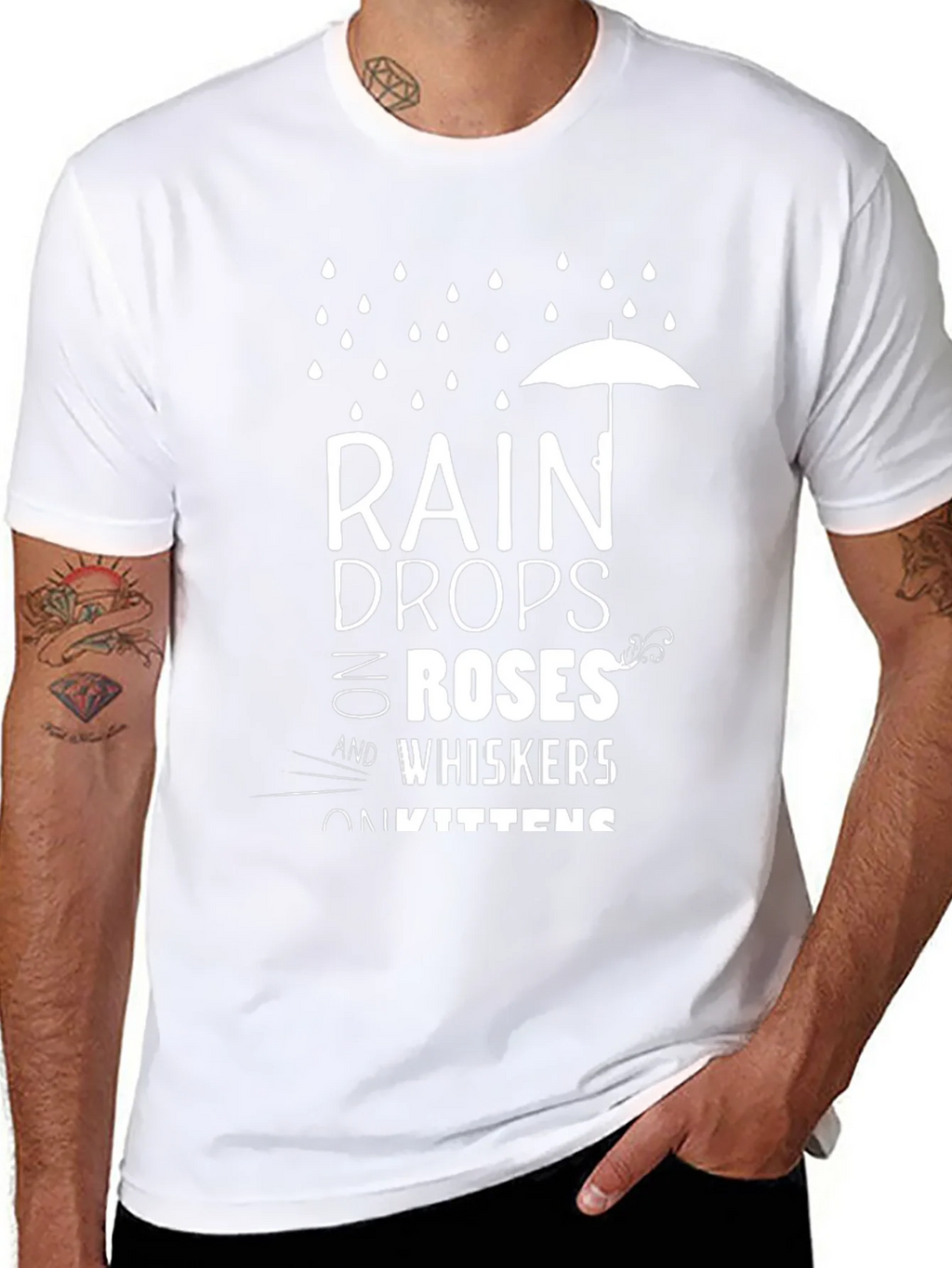 Raindrops on Roses T-Shirt - Black product image 7