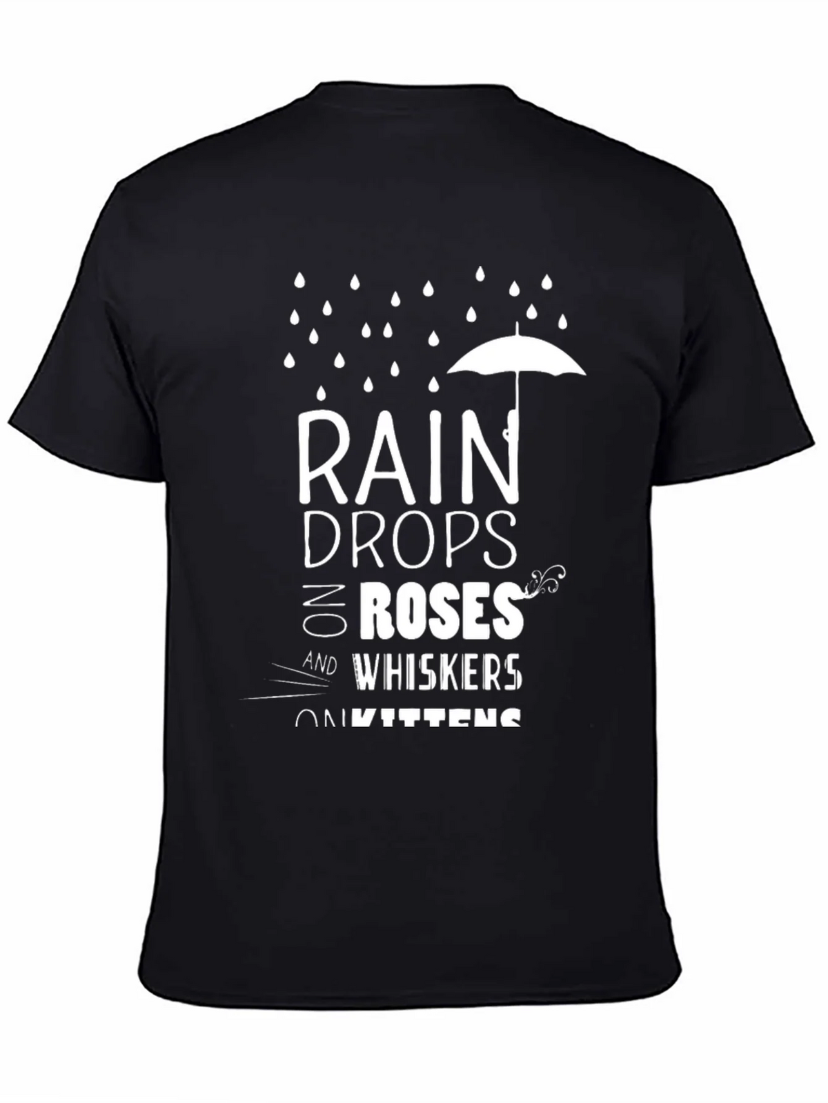 Raindrops on Roses T-Shirt - Black product image 4