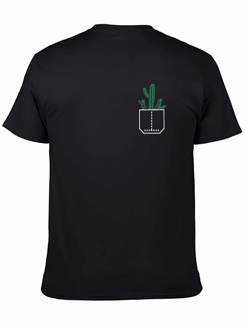 Cactus Pocket Black T-Shirt product image 4