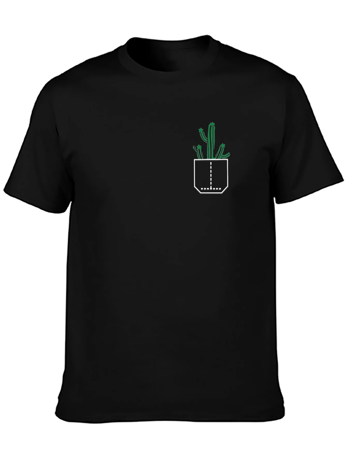 Cactus Pocket Black T-Shirt product image 3