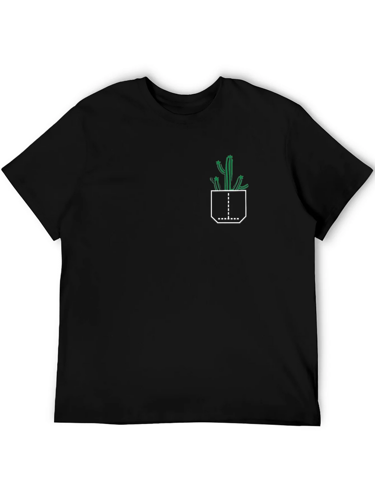 Cactus Pocket Black T-Shirt product image 5