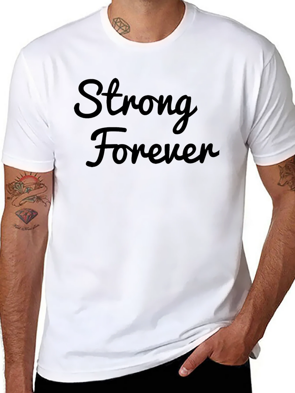 Strong Forever Black T-Shirt product image 7