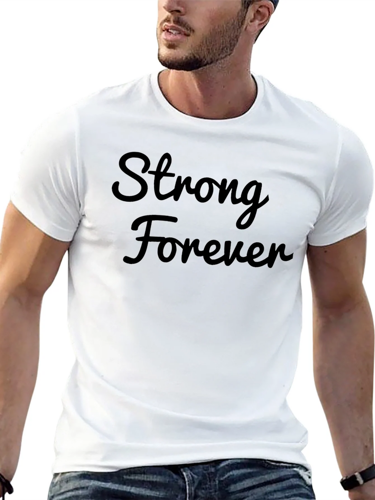 Strong Forever Black T-Shirt product image 12